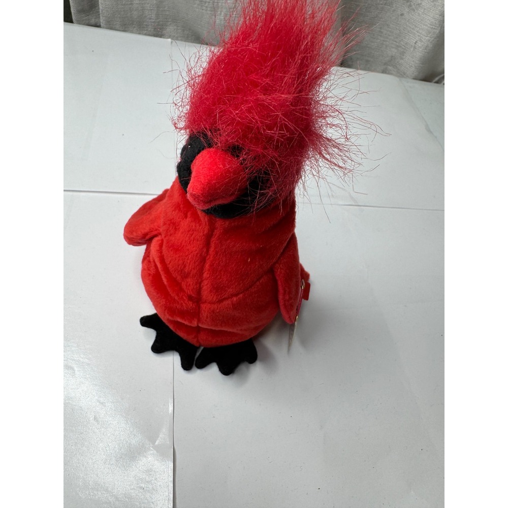 Ty Beanie Baby Mac the Cardinal Red Bird Plush‎ Collectible 1998 with Tags